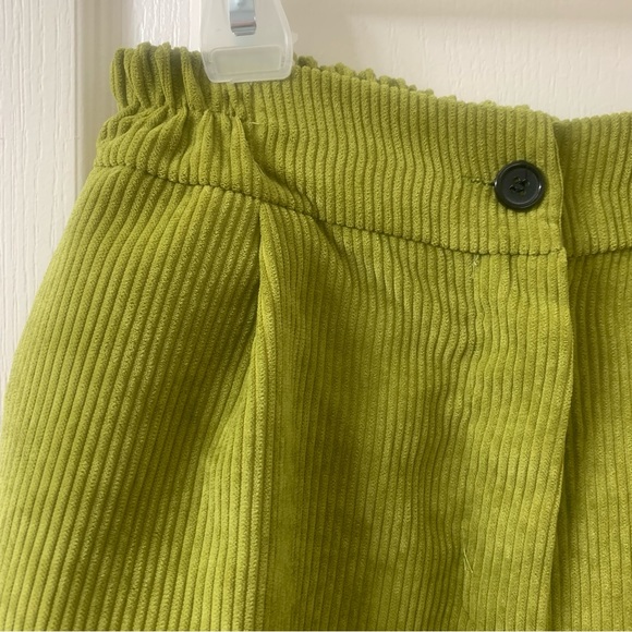 Vintage High -Waisted Baggy Pleated Corduroy Wide Leg Trouser Pants - Picture 5 of 11